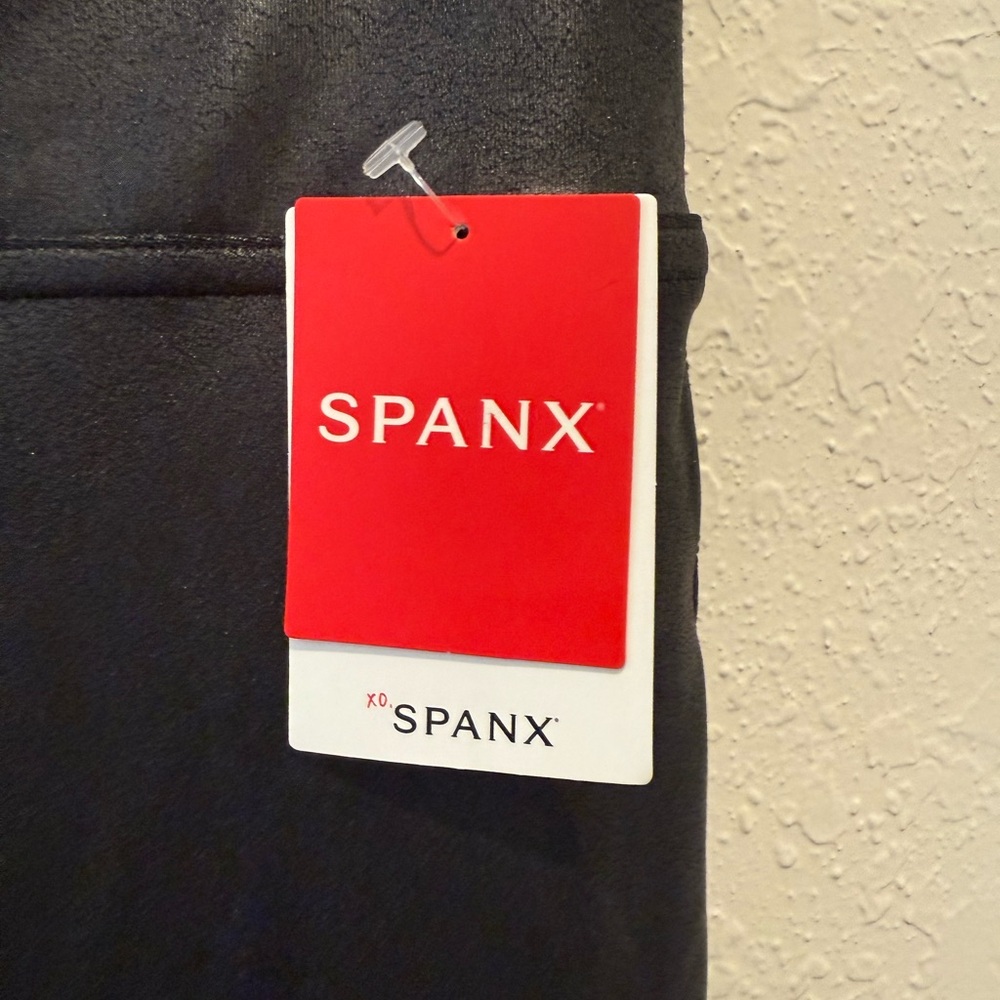 NWT SPANX Faux‎ Leather Leggings in Black size XL - Picture 8 of 9